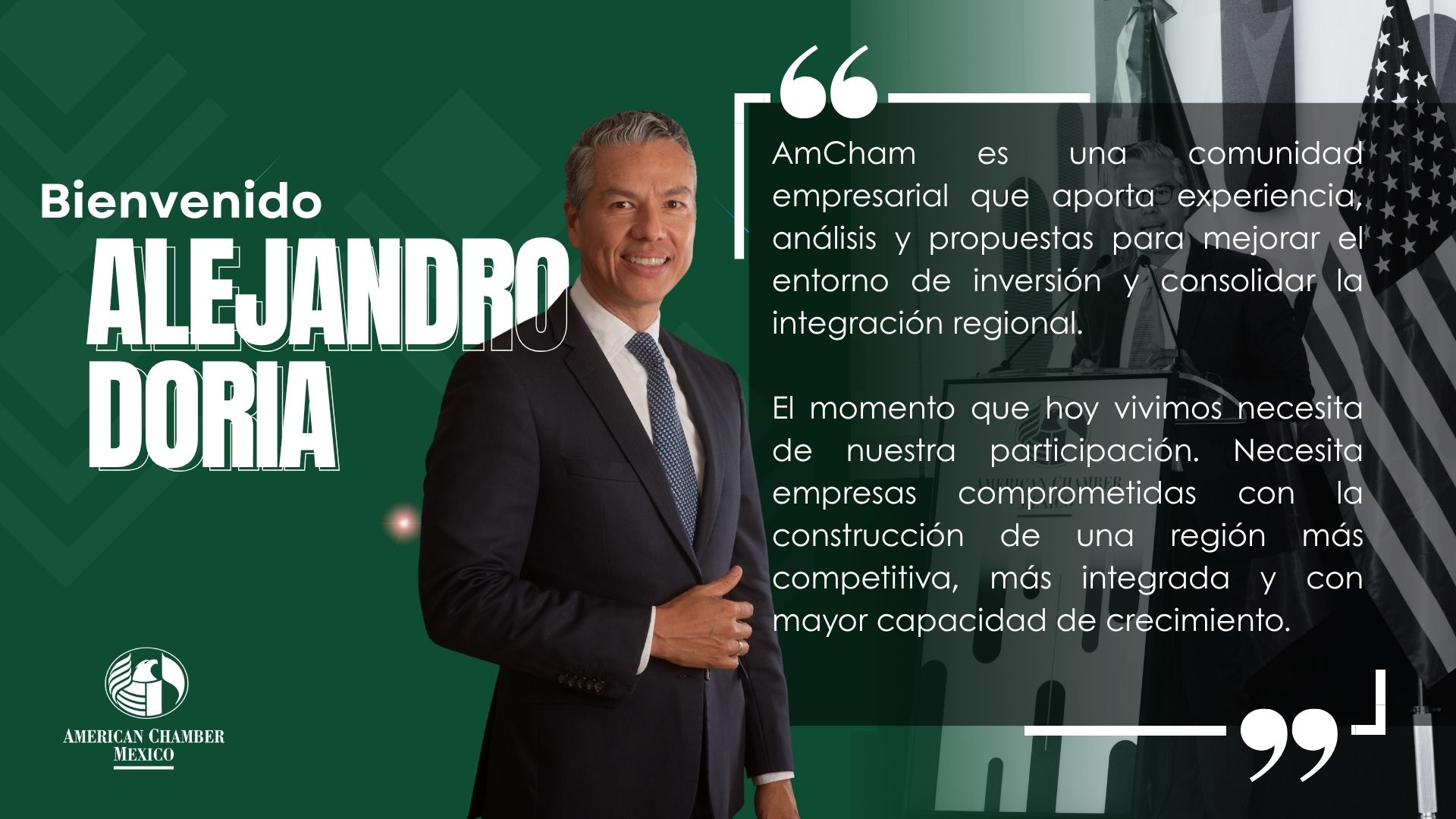 Alejandro Doria Presidente AmCham Capítulo Noreste